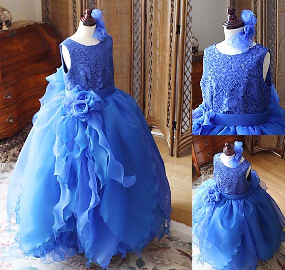 ピアノの入賞者記念コンサートドレス コンチェルトドレス ミックスブルー 兵庫県