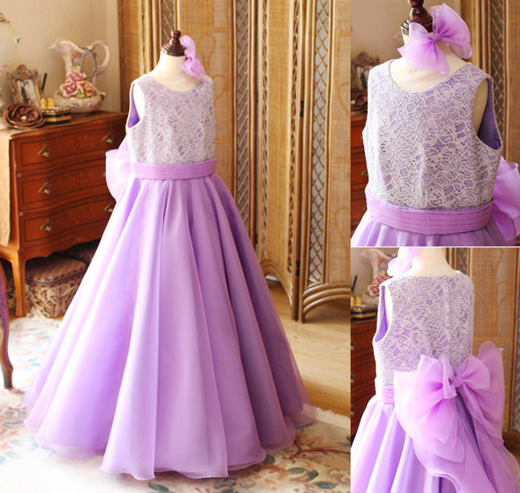 ピアノのコンクールドレス ラベンダーパープルカラー オーダーメイド 大阪府