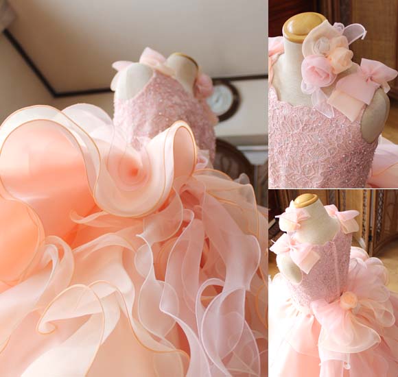 豪華なフリルドレス コンサートドレスデザイン