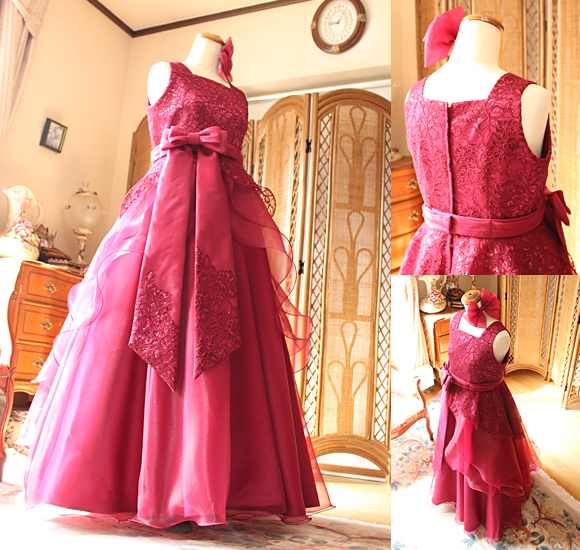 上半身デザイン スカート フロントリボン