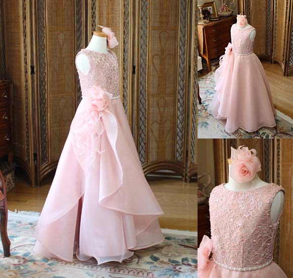 ピアノ コンクールドレス コーラルピンク オーダーメイド 埼玉県