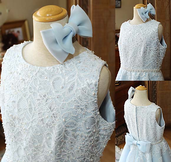 ヘッドドレス リボン ビジューデザイン