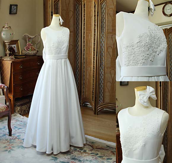 ピアノ コンクールドレス オフホワイト オーダーメイド 神奈川県