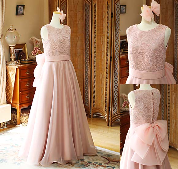 ピアノ コンクールドレス サーモンオレンジ オーダーメイド 東京都