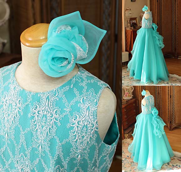 ヘッドドレス バラのコサージュ 髪飾り