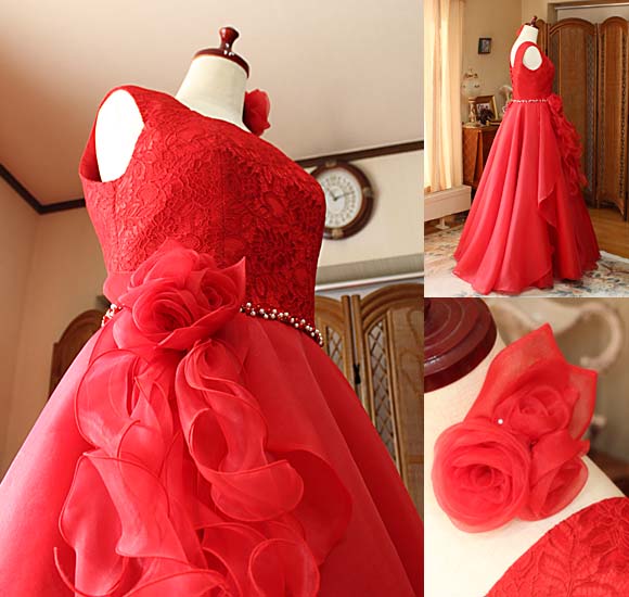 バラのコサージュ 髪飾り