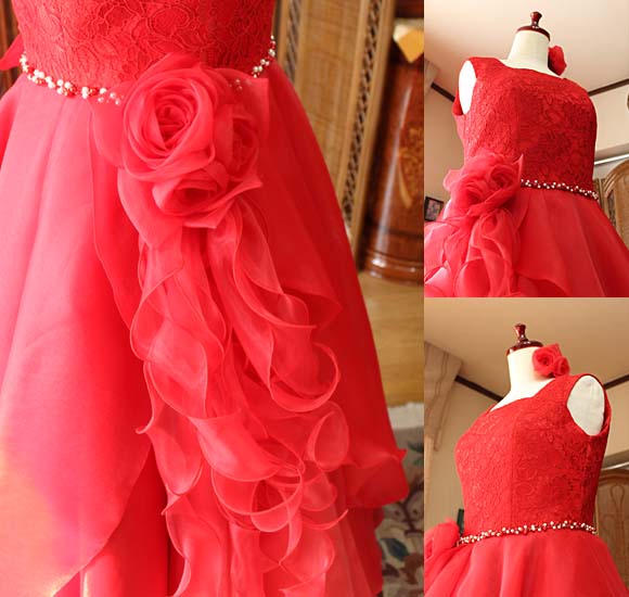 バラのコサージュ ハンドメイド