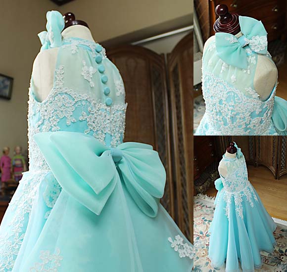 バックスタイル リボン クルミボタン