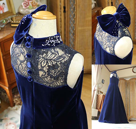 クルミボタン レース エレガントドレス