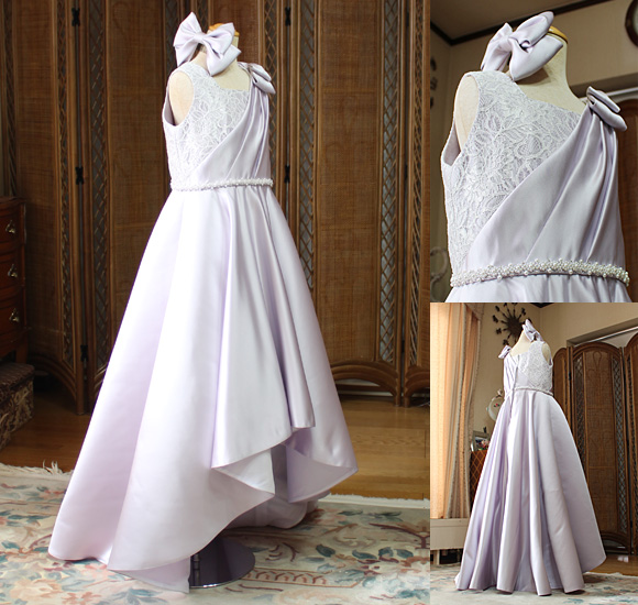 フルート ピアノ コンクールドレス ライトパープル オーダーメイド 大阪