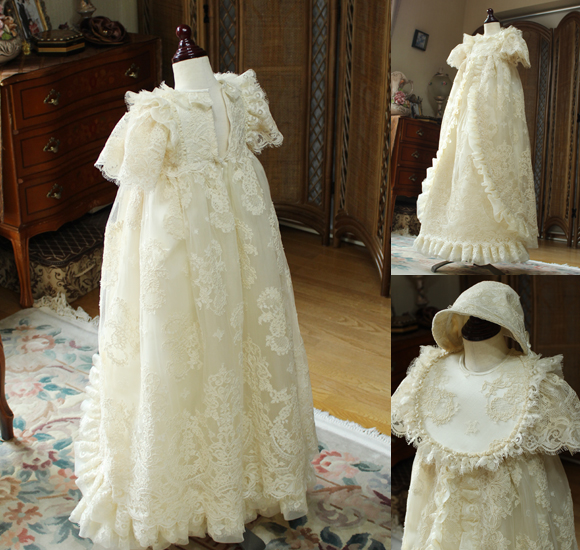 ベビードレス シルク リバレース ドレスデザイン