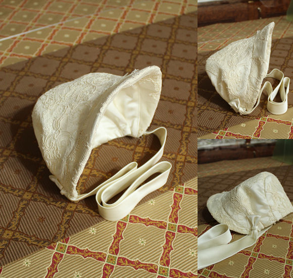 ベビードレス 帽子デザイン