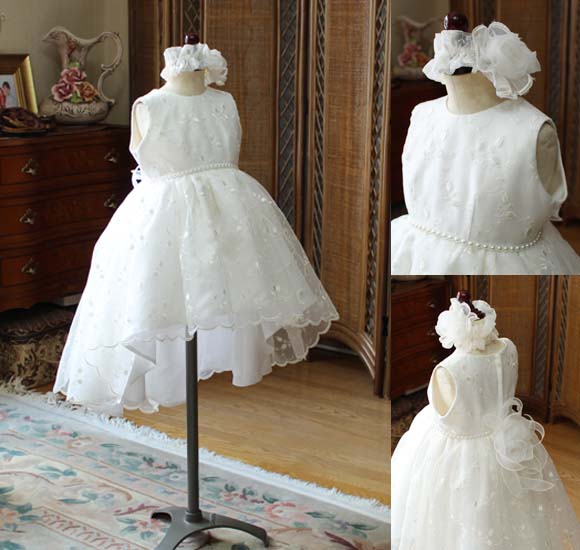 子供用ウェディングドレス オフホワイト オーダーメイド