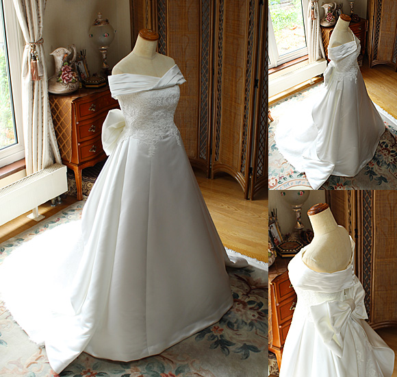 プリンセスライン オフショルダー ドレス詳細