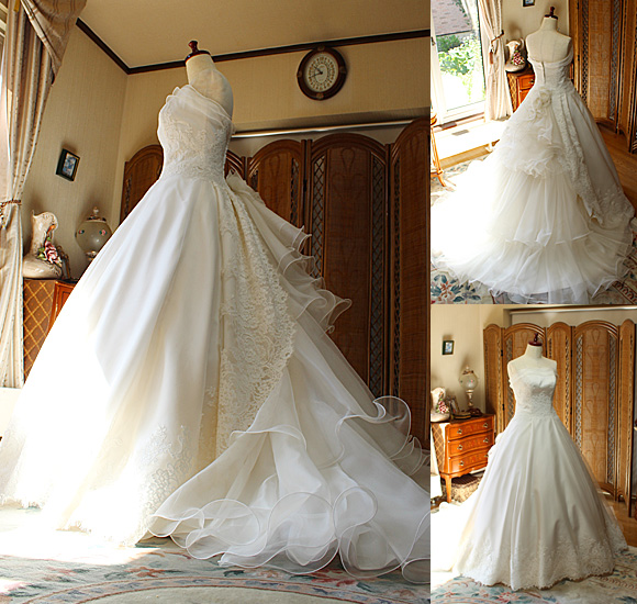 Aラインスカート トレーン ティアード リバレース