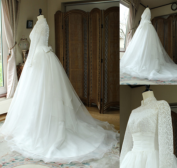 トレーン ウェディングドレス シルエット