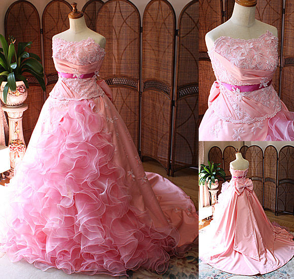 リメイクウェディングドレス カラードレス オーダメイド 北海道北見市の花嫁様ドレス