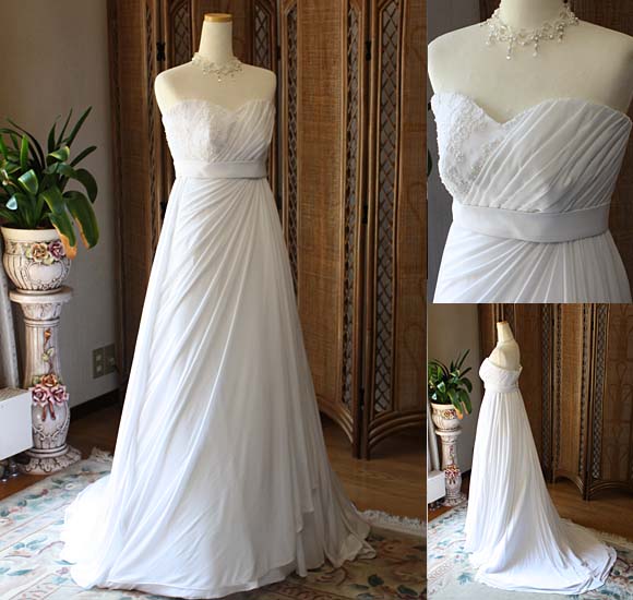 リメイクウェディングドレス エンパイアライン 北海道札幌市の花嫁様ドレス