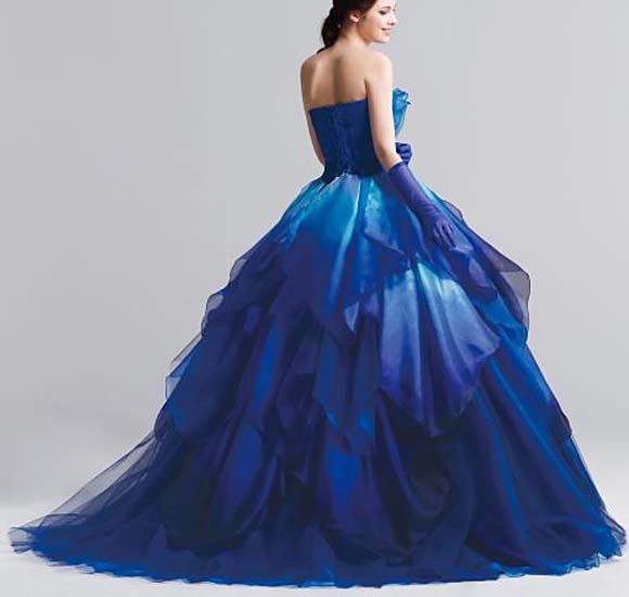 カラードレス カクテルドレス 色ドレス 青紫 | hartwellspremium.com